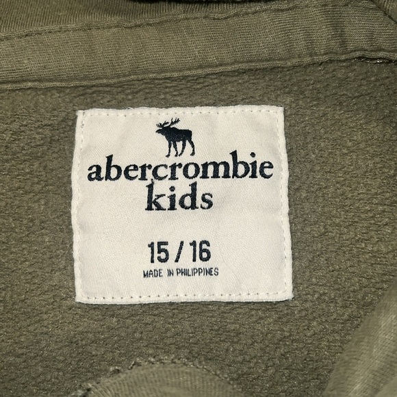 Abercrombie Kids Camo Popover Hoodie Size 15/16 - Picture 7 of 8